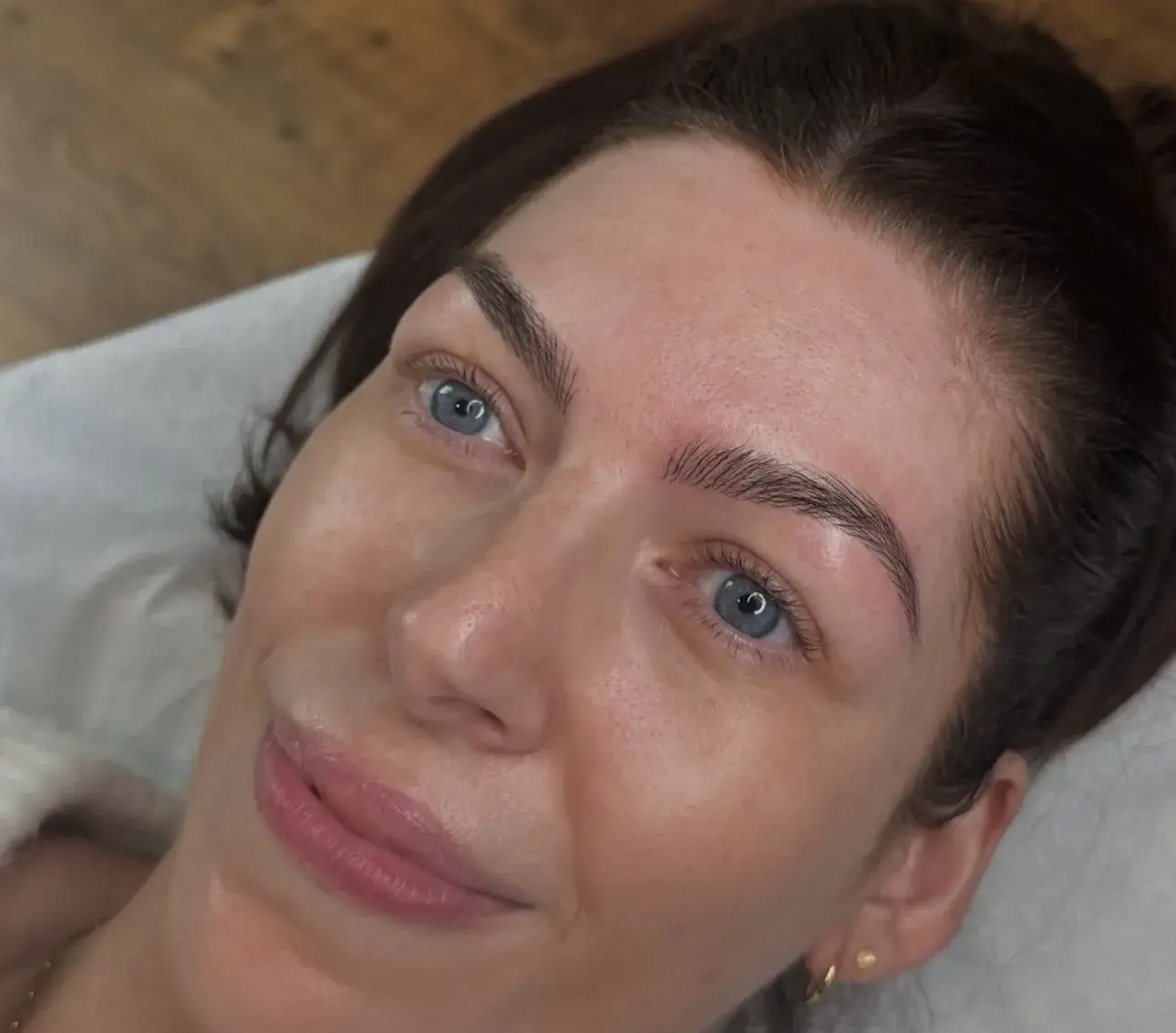 Natural microbladed brows — a Beauty Within client result